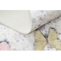 Dětský kusový koberec Bambino 1610 Butterflies cream, 80x150 cm