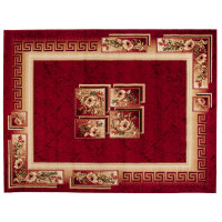 Kusový koberec ATLAS quatro - červený/béžový, 100x200 cm