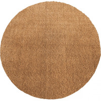 Moderní koberec SHAGGY CAMIL kulatý - světle hnědý