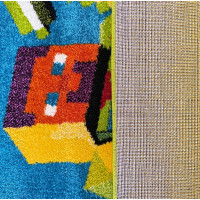 Dětský koberec Panáček Steve - oranžový