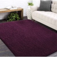 Moderní koberec SHAGGY CAMIL - tmavě fialový