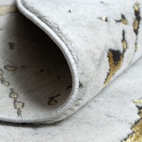 Kusový koberec Allure 1963 white/gold kruh