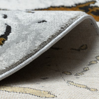 Kusový koberec Allure 1963 white/gold kruh