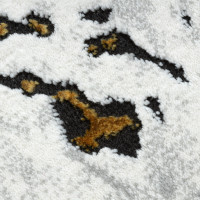 Kusový koberec Allure 1963 white/gold kruh