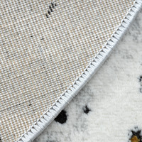 Kusový koberec Allure 1963 white/gold kruh