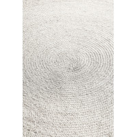 Kusový koberec Jute Braided 106321 White kruh