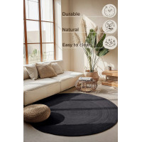 Kusový koberec Jute Braided 106322 Black kruh