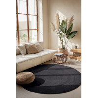 Kusový koberec Jute Braided 106322 Black kruh