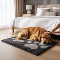 Koberec pro psy SOFT SHAGGY PAW - 45x70 cm - grafitový