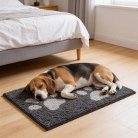 Koberec pro psy SOFT SHAGGY PAW - 60x90 cm - grafitový