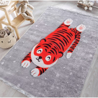 Dětský kusový koberec HONOR New - Tygr - šedý