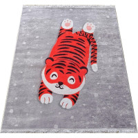 Dětský kusový koberec HONOR New - Tygr - šedý
