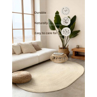 Kusový koberec Jute Braided 106007 Ivory ovál