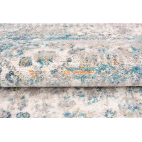 Kusový koberec AZUR vintage - šedý/růžový/modrý, 60x100 cm