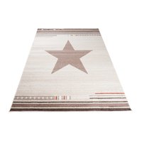 Moderní kusový koberec MAROKO - CENTER STAR krémový L916B