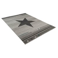 Moderní kusový koberec MAROKO - CENTER STAR světle šedý L916C