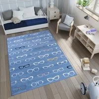 Dětský koberec NOX brýle - modrý