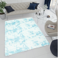 Plyšový koberec SILK Ombre - MODRÝ