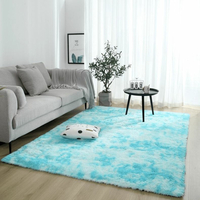 Plyšový koberec SILK Ombre - MODRÝ