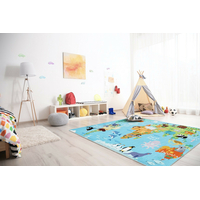 Dětský kusový koberec Torino kids 233 WORLD MAP