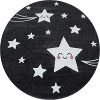 Dětský kusový koberec Kids 610 grey circle