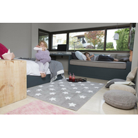 Ručně tkaný kusový koberec Stars Grey-White