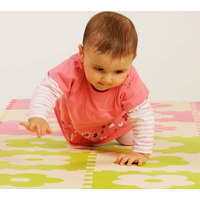 Pěnové BABY puzzle Zelené kytičky B (29,5x29,5)
