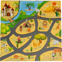 ECOTOYS Pěnové puzzle Safari s okraji