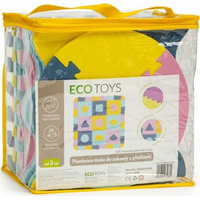 ECOTOYS Pěnové puzzle Tvary pastelové SX s okraji