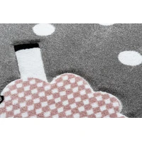 Dětský kusový koberec Petit Dolly sheep grey kruh