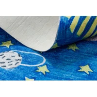 Dětský kusový koberec Bambino 2265 Rocket Space blue
