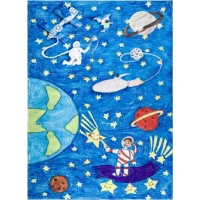 Dětský kusový koberec Bambino 2265 Rocket Space blue