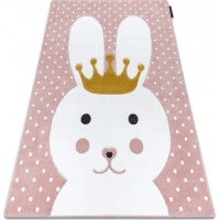 Dětský kusový koberec Petit Bunny pink