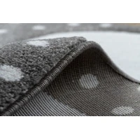 Dětský kusový koberec Petit Bunny grey kulatý