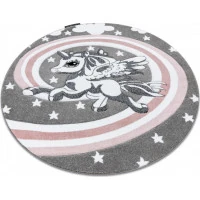 Dětský kusový koberec Petit Pony grey kruh