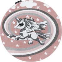 Dětský kusový koberec Petit Pony pink kruh