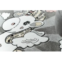 Dětský kusový koberec Petit Unicorn grey kruh