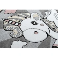 Dětský kusový koberec Petit Unicorn grey kruh