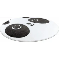 Dětský kusový koberec Petit Panda white kruh