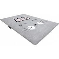 Dětský kusový koberec Petit Cat crown grey