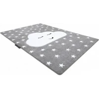 Dětský kusový koberec Petit Cloud stars grey