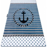 Dětský kusový koberec Petit Marine anchor sea blue
