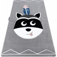 Dětský kusový koberec Petit Raccoon mukki grey