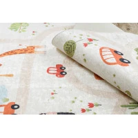 Dětský kusový koberec Bambino 1165 Zoo beige