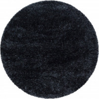 Kusový koberec Brilliant Shaggy 4200 Black kruh