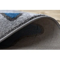 Dětský kusový koberec Petit Elephant stars grey kruh