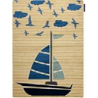 Dětský kusový koberec Petit Sail boat gold