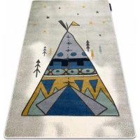 Dětský kusový koberec Petit Tipi grey