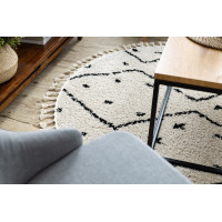 Kusový koberec Berber Tetuan B751 cream kruh