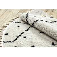 Kusový koberec Berber Tetuan B751 cream kruh